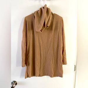 Bombom cowl neck sweater. Size medium. Color beige